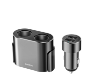 BASEUS Rozdzielacz zapalniczki samochodowej 2xUSB 3,1A 100W czarny - 1348217 - zdjęcie 2